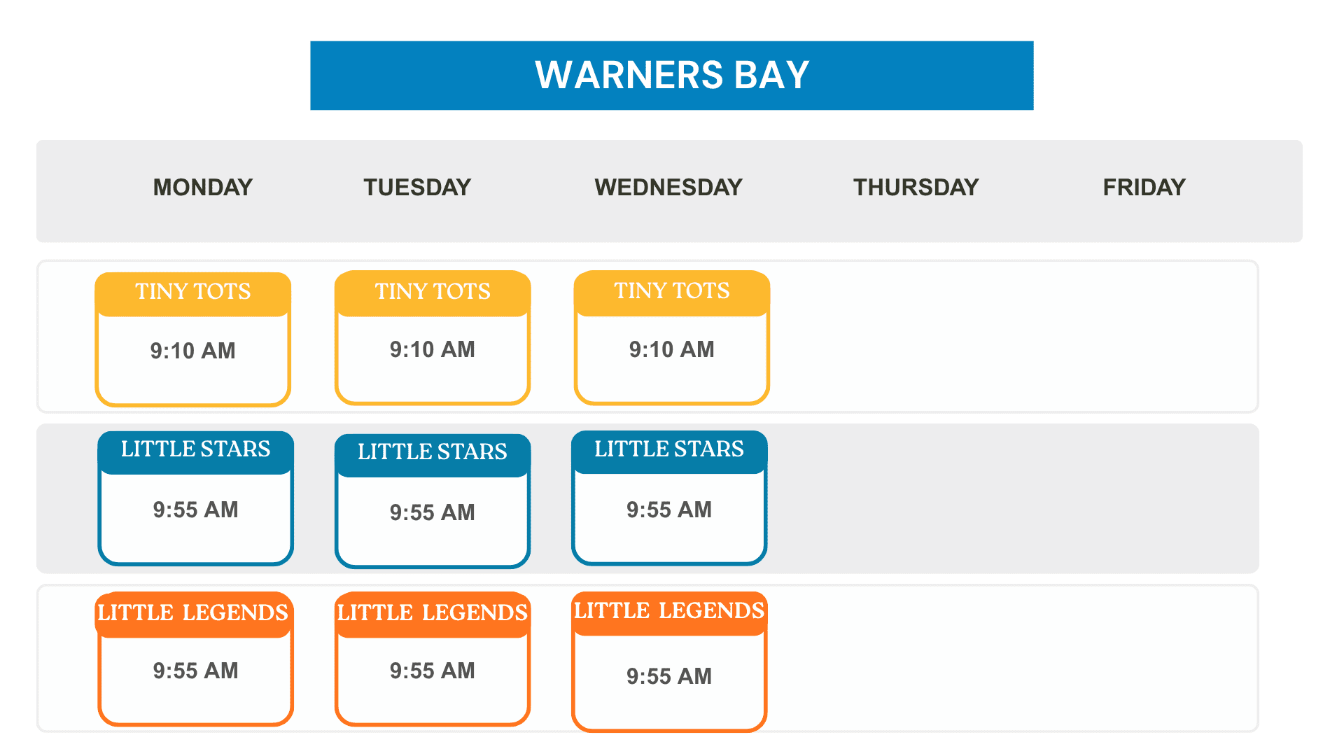 Timetable Term 3